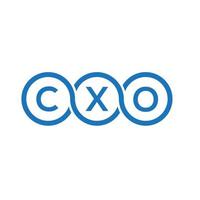 cxo lettera logo design su sfondo nero.cxo creative iniziali lettera logo concept.cxo vettore lettera design.