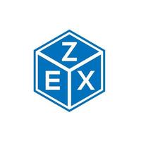 zex lettera logo design su sfondo bianco. zex creative iniziali lettera logo concept. disegno della lettera zex. vettore