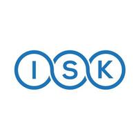 isk lettera logo design su sfondo bianco. isk creative iniziali lettera logo concept. design della lettera isk. vettore