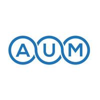 aum lettera logo design su sfondo bianco. aum creative iniziali lettera logo concept. aum disegno della lettera. vettore