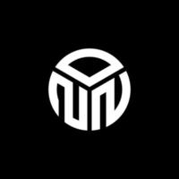 onn lettera logo design su sfondo nero. onn creative iniziali lettera logo concept. disegno della lettera onn. vettore