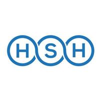 hsh lettera logo design su sfondo bianco. hsh creative iniziali lettera logo concept. hsh disegno della lettera. vettore