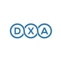 dxa lettera logo design su sfondo nero.dxa creative iniziali lettera logo concept.dxa vettore lettera design.