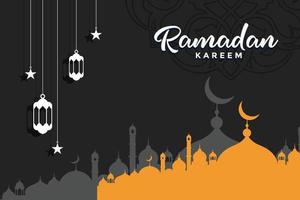 illustrazione vettoriale di ramadan kareem per banner post sui social media