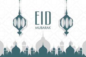 eid mubarak illustrazione vettoriale banner e post sui social media