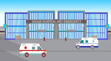 un'illustrazione vettoriale di un edificio ospedaliero gratuitamente.