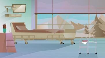 illustrazione vettoriale del letto d'ospedale gratuitamente