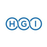 design del logo della lettera hgi su sfondo bianco. hgi creative iniziali lettera logo concept. disegno della lettera hgi. vettore