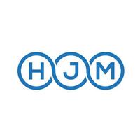 design del logo della lettera hjm su sfondo bianco. hjm creative iniziali lettera logo concept. disegno della lettera hjm. vettore