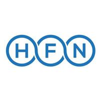 design del logo della lettera hfn su sfondo bianco. hfn creative iniziali lettera logo concept. disegno della lettera hfn. vettore