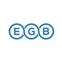 egb lettera logo design su sfondo nero.egb creative iniziali lettera logo concept.egb vettore lettera design.