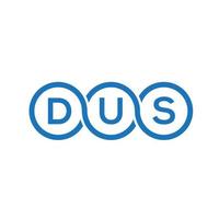 dus lettera logo design su sfondo nero.dus creative iniziali lettera logo concept.dus vettore lettera design.