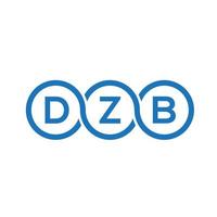 dzb lettera logo design su sfondo nero.dzb creative iniziali lettera logo concept.dzb vettore lettera design.