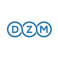 dzm lettera logo design su sfondo nero.dzm creative iniziali lettera logo concept.dzm vettore lettera design.