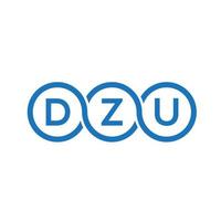 dzu lettera logo design su sfondo nero.dzu creative iniziali lettera logo concept.dzu vettore lettera design.