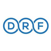 drf lettera logo design su sfondo nero.drf iniziali creative logo lettera concept.drf vettore lettera design.