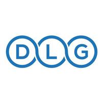 dlg lettera logo design su sfondo nero.dlg creative iniziali lettera logo concept.dlg vettore lettera design.