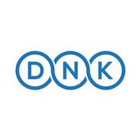 dnk lettera logo design su sfondo nero.dnk creative iniziali lettera logo concept.dnk vettore lettera design.