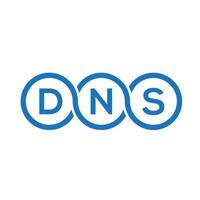 dns lettera logo design su sfondo bianco. dns creative iniziali lettera logo concept. disegno della lettera dns. vettore