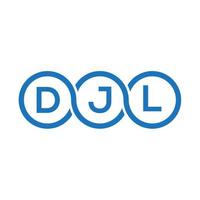 djl lettera logo design su sfondo nero.djl creative iniziali lettera logo concept.djl vettore lettera design.