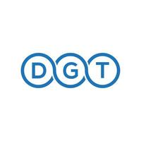 dgt lettera logo design su sfondo nero.dgt creative iniziali lettera logo concept.dgt vettore lettera design.