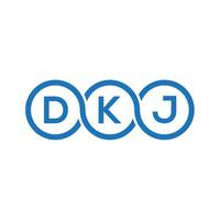 dkj lettera logo design su sfondo nero.dkj creative iniziali lettera logo concept.dkj vettore lettera design.