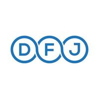 dfj lettera logo design su sfondo nero.dfj iniziali creative logo lettera concept.dfj vettore lettera design.