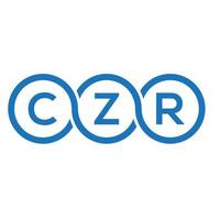 czr lettera logo design su sfondo nero.czr creative iniziali lettera logo concept.czr vettore lettera design.