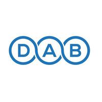 dab lettera logo design su sfondo nero.dab creative iniziali lettera logo concept.dab vettore lettera design.