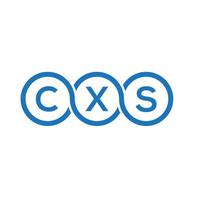 cxs lettera logo design su sfondo nero.cxs creative iniziali lettera logo concept.cxs vettore lettera design.