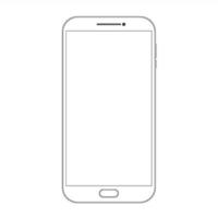 smartphone di disegno di contorno. design elegante in stile linea sottile vettore