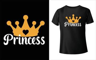 principessa t-shirt design regina vettore