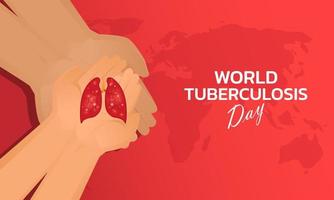 giornata mondiale della tubercolosi 24 marzo. concetto di giornata di solidarietà medica. illustrazione vettoriale. vettore