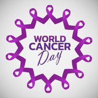 concetto di giornata mondiale del cancro. illustrazione vettoriale