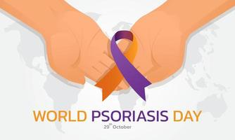 concetto di giornata mondiale della psoriasi. vettore