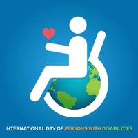 illustrazione vettoriale sul tema della giornata internazionale delle persone con disabilità