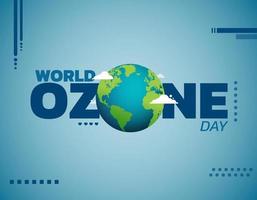 illustrazione vettoriale della giornata mondiale dell'ozono per poster, banner design.