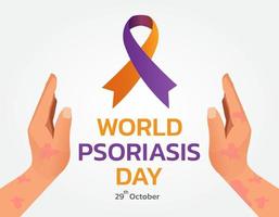 concetto di giornata mondiale della psoriasi. vettore