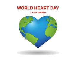 illustrazione vettoriale, poster o banner per la giornata mondiale del cuore. vettore
