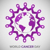concetto di giornata mondiale del cancro. illustrazione vettoriale