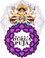 poster del festival indiano felice durga puja vettore