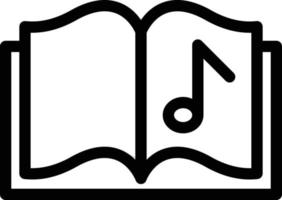 illustrazione vettoriale del libro di musica su uno sfondo simboli di qualità premium. icone vettoriali per il concetto e la progettazione grafica.