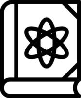 illustrazione vettoriale del libro di scienze su uno sfondo simboli di qualità premium. icone vettoriali per il concetto e la progettazione grafica.