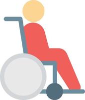illustrazione vettoriale dell'uomo della sedia a rotelle su uno sfondo. simboli di qualità premium. icone vettoriali per il concetto e la progettazione grafica.
