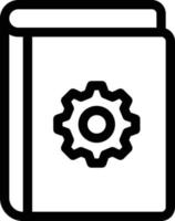 illustrazione vettoriale di impostazione del libro su uno sfondo. simboli di qualità premium. icone vettoriali per il concetto e la progettazione grafica.