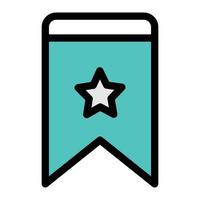 illustrazione vettoriale di tag stella su uno sfondo simboli di qualità premium. icone vettoriali per il concetto e la progettazione grafica.