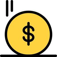 illustrazione vettoriale del dollaro su uno sfondo. simboli di qualità premium. icone vettoriali per il concetto e la progettazione grafica.