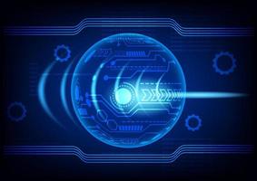 illustrazione di progettazione grafica circuito digitale con tecnologia di diagramma decimale codificato binario per l'illustrazione vettoriale di sfondo