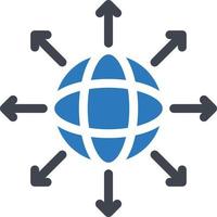 frecce di direzione globali illustrazione vettoriale su uno sfondo simboli di qualità premium. icone vettoriali per il concetto e la progettazione grafica.