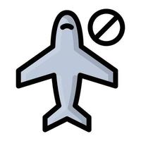 illustrazione vettoriale della fermata del volo su uno sfondo. simboli di qualità premium. icone vettoriali per il concetto e la progettazione grafica.